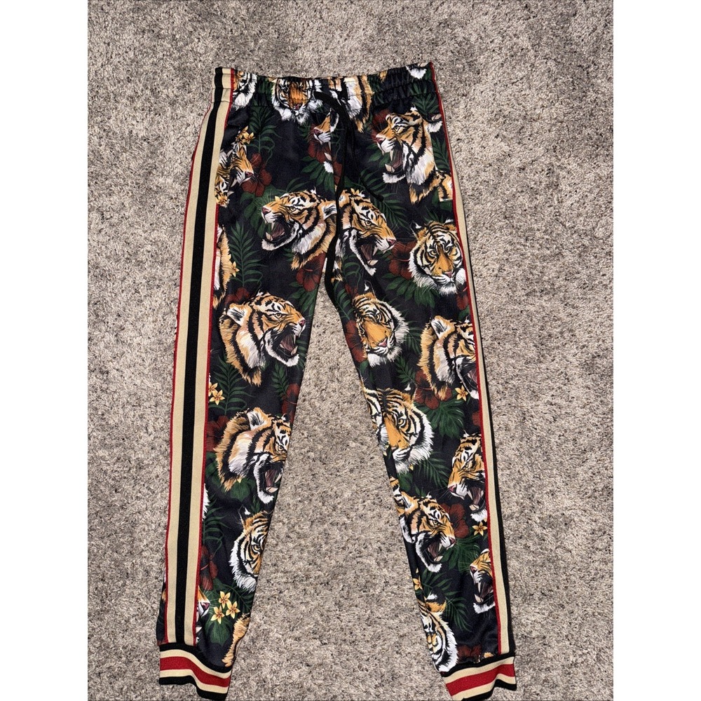 Victorious Lounge Jogger Pajama Tiger Print Drawstring  Pants Youth Large 14-16‎